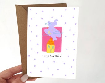 Handmade New Home Card: Illustrated Housewarming Greeting