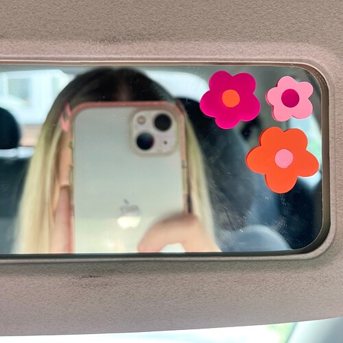 Daisy Vinyl Sticker Aesthetic Car Mirror Decal Car Etsy