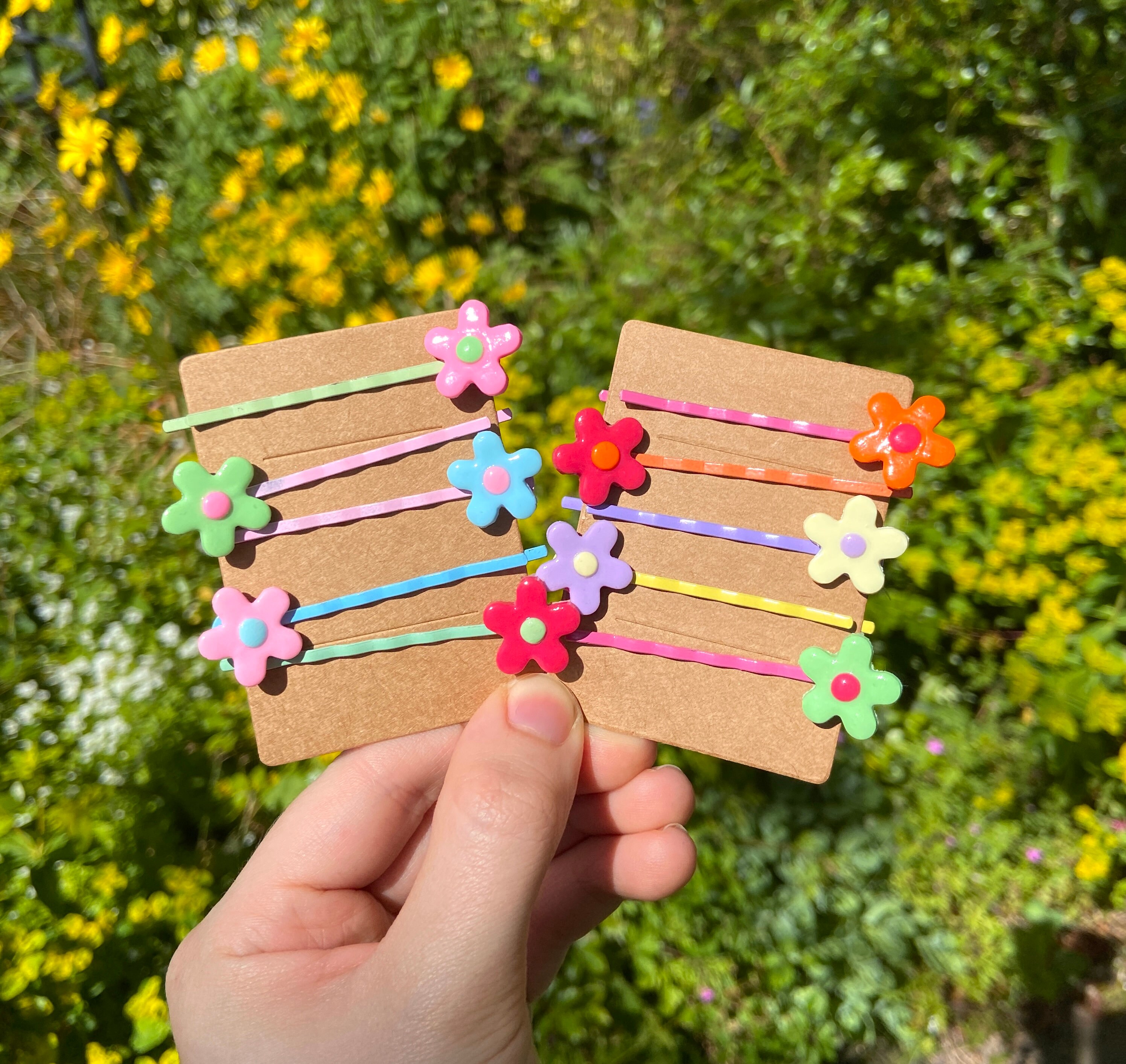 Funky Clips Retro Flower Hair Clips 10pcs/4pcs/2pcs, Y2k Hair Pins, 60s 70s 90s ...
