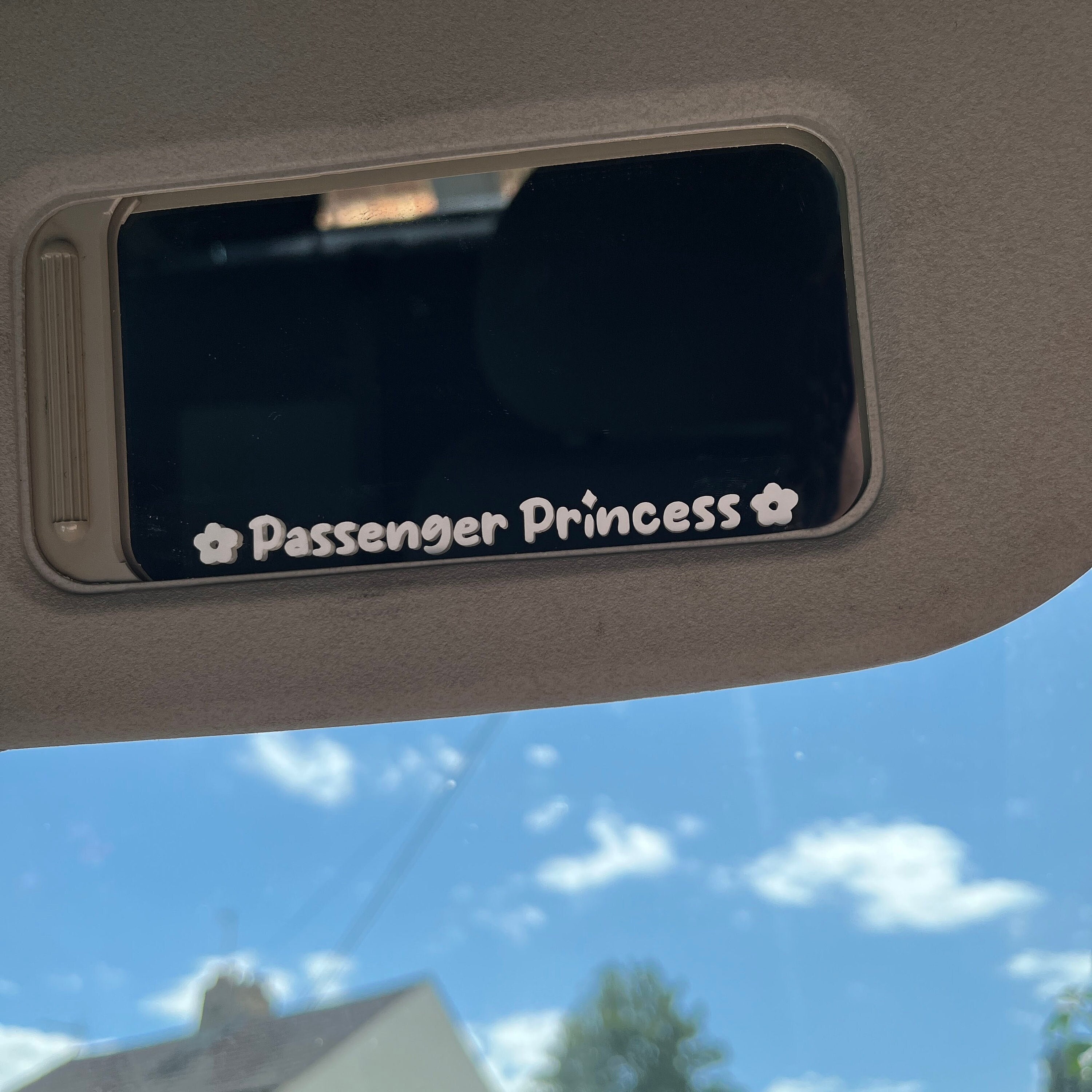 Passenger Princess Mirror Decal, Car Sticker, Mirror Sticker