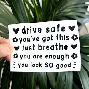 Positive Affirmation Vinyl Decal: Mirror, Car, Laptop Sticker