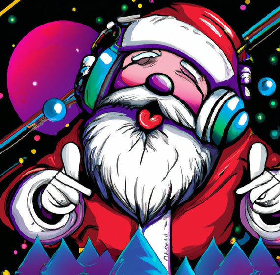 Christmas DJ Santa Instant Download PNG Synthpop Retro - Etsy Christmas DJ Santa Instant Download PNG Synthpop Retro - Etsy