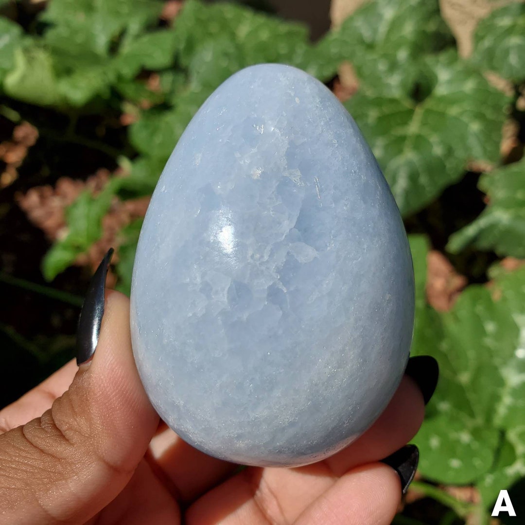 High Quality Blue Calcite Egg Crystal Egg Blue Calcite Carving Crystal ...