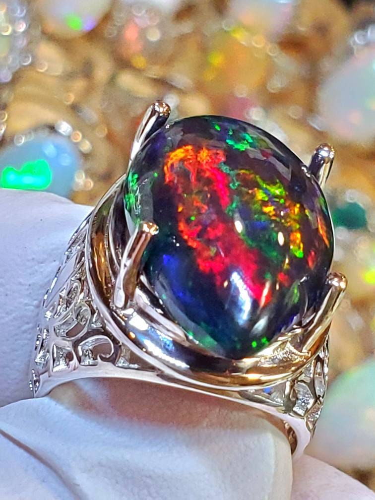 Statement mens opal best sale rings
