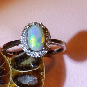 Opal Engagement Ring Opal Wedding Band Opal Anniversary - Etsy
