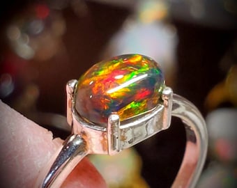 Engagement ring, opal engagement ring, opal jewelry, opal ring, wedding ring