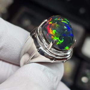 Gifts for him, Custom men&#39;s, men&#39;s opal ring,  men&#39;s gold ring,  men&#39;s ring,  opal ring,  gold opal ring,