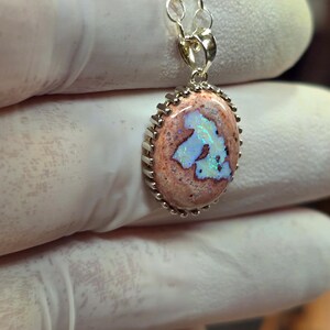 Opaalhanger, Mexicaanse cantera opaalhanger, colgante de opal, opaalketting afbeelding 7