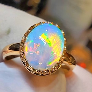 Natural opal,  natural opal ring, gold ring, gold opal ring  14k solid gold ring,  opal ring,