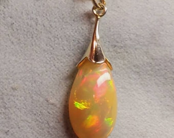 Necklace, opal necklace. Opal pendant,  crystal pendant, crystal necklace,  mother&#39;s day gift