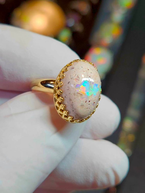 Anillos de opalo mexicano best sale