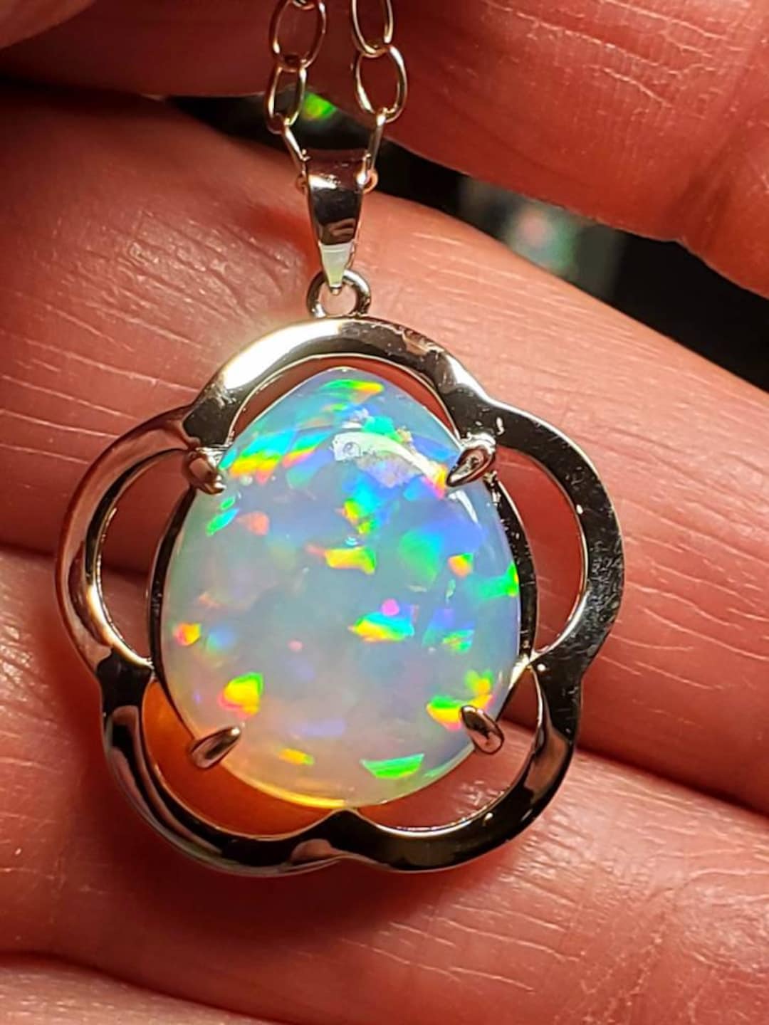 Necklace, Opal Necklace, Opal, Opal Pendant, Natural Opal, Genuine Opal