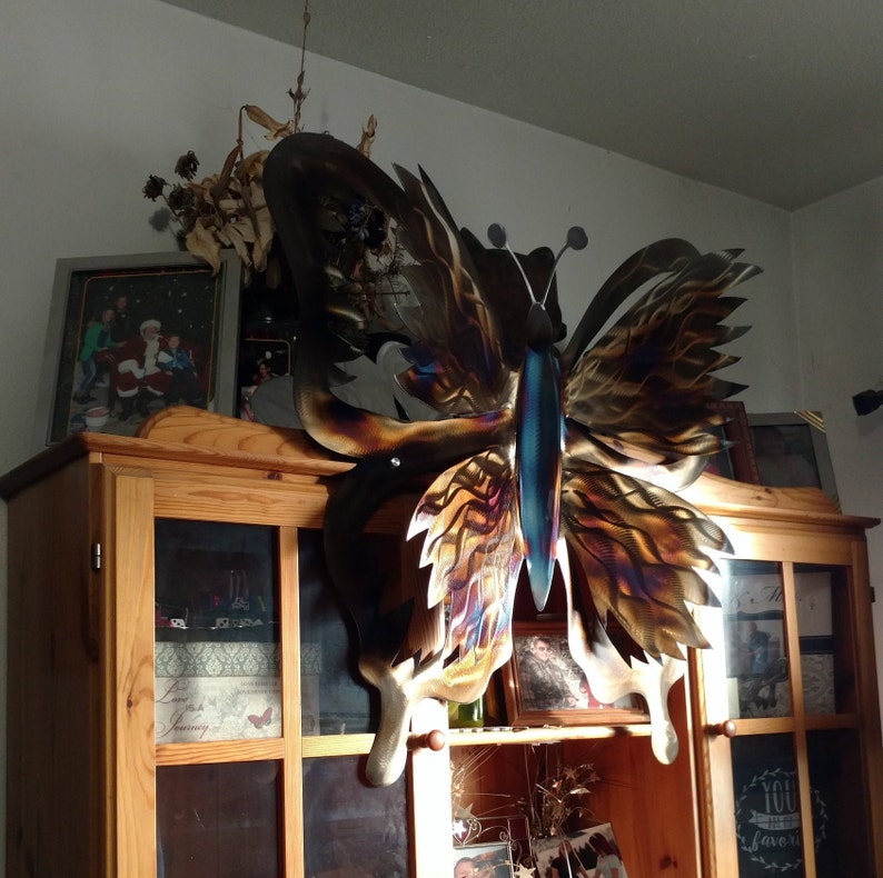 Metal Wall SCULPTURE ETSY Handmade Metal Butterfly Outdoor Etsy