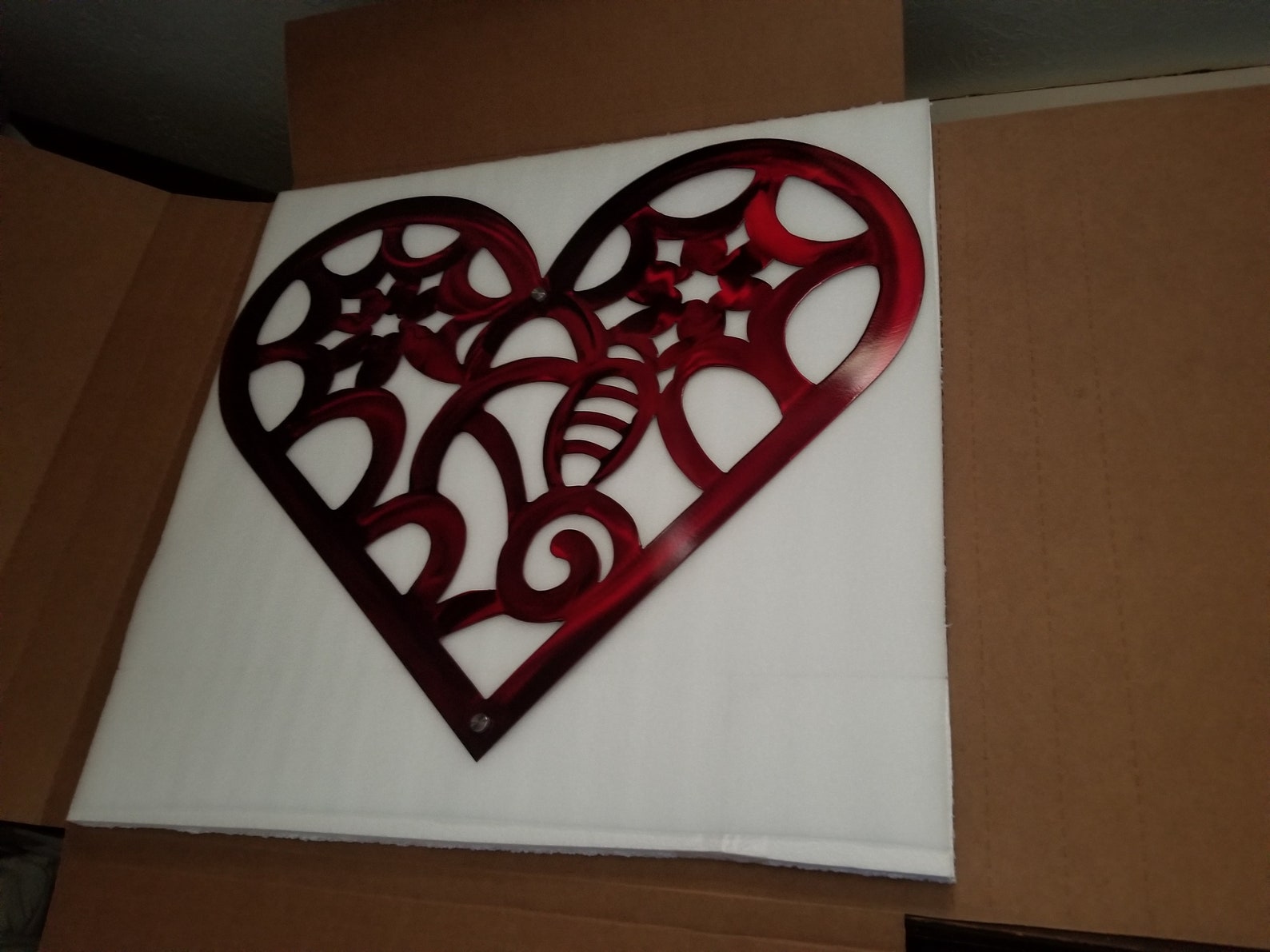 Metal Wall Art Heart Red Home Decor Metal Hearts Wall Decor Etsy