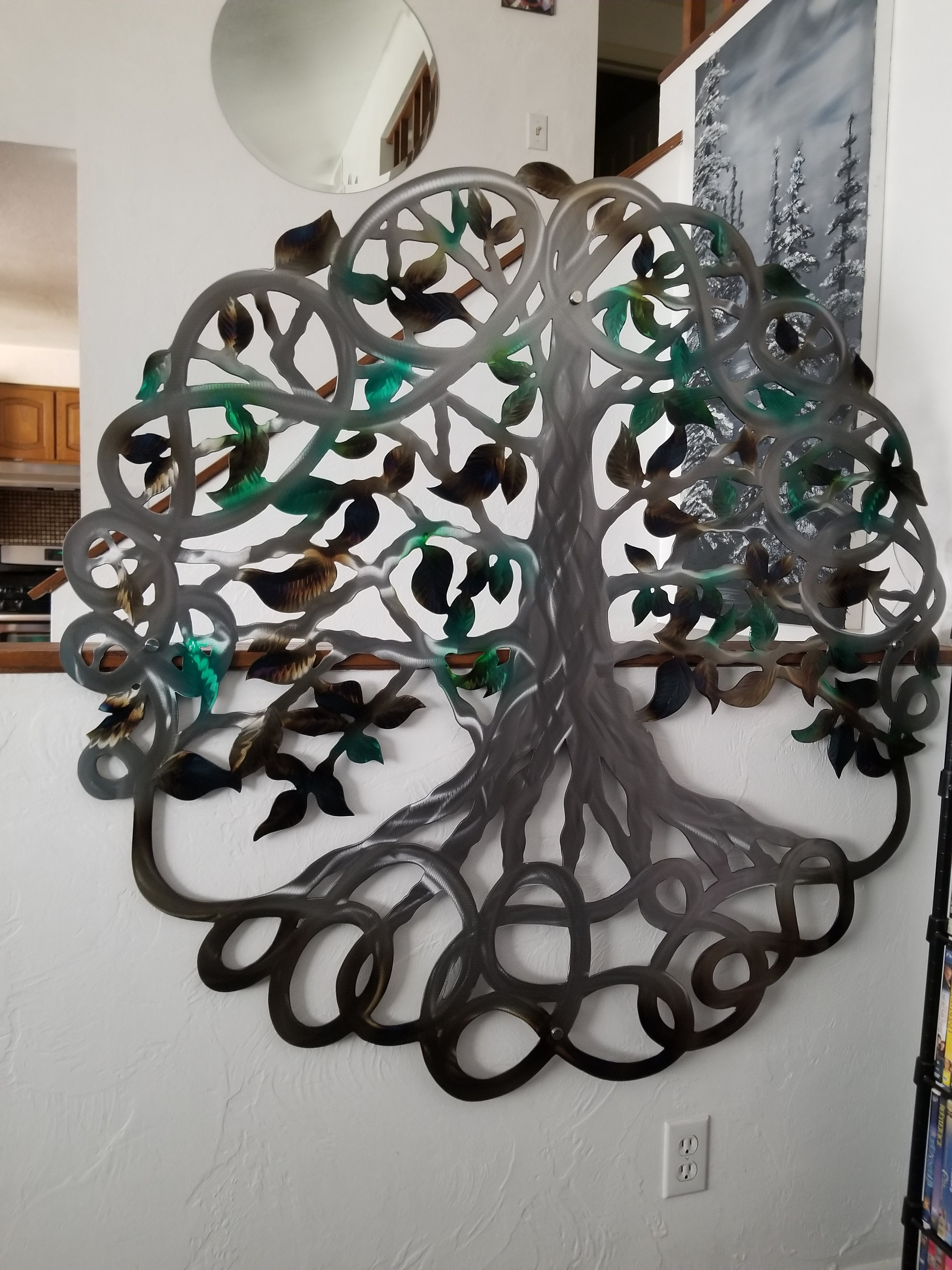 Large Metal Wall Hanging Sculpture Tree of Life Unique Home - Etsy