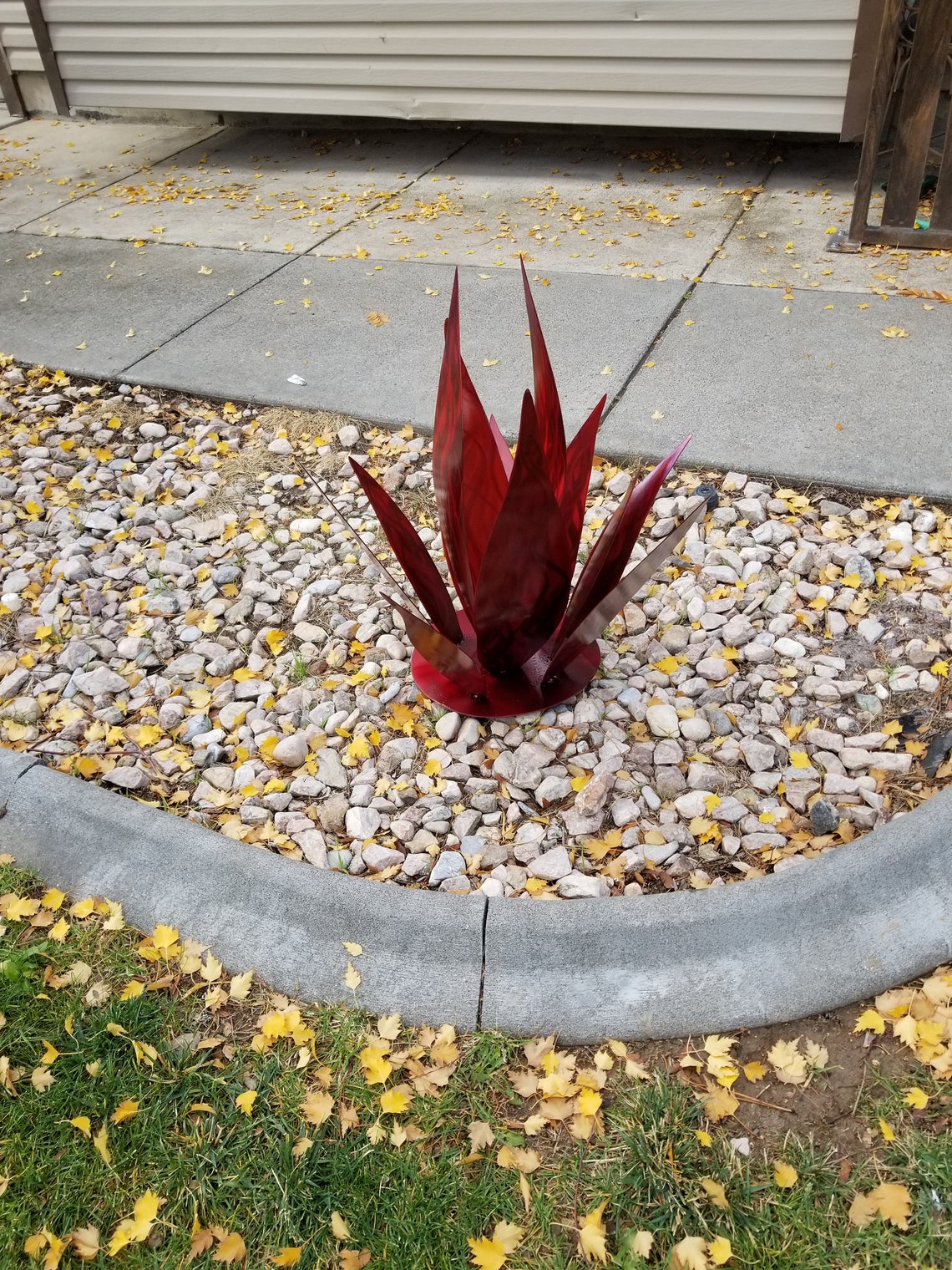 Metal Sculpture Garden Plant Decor 3D Plasma Cut Flower Etsy