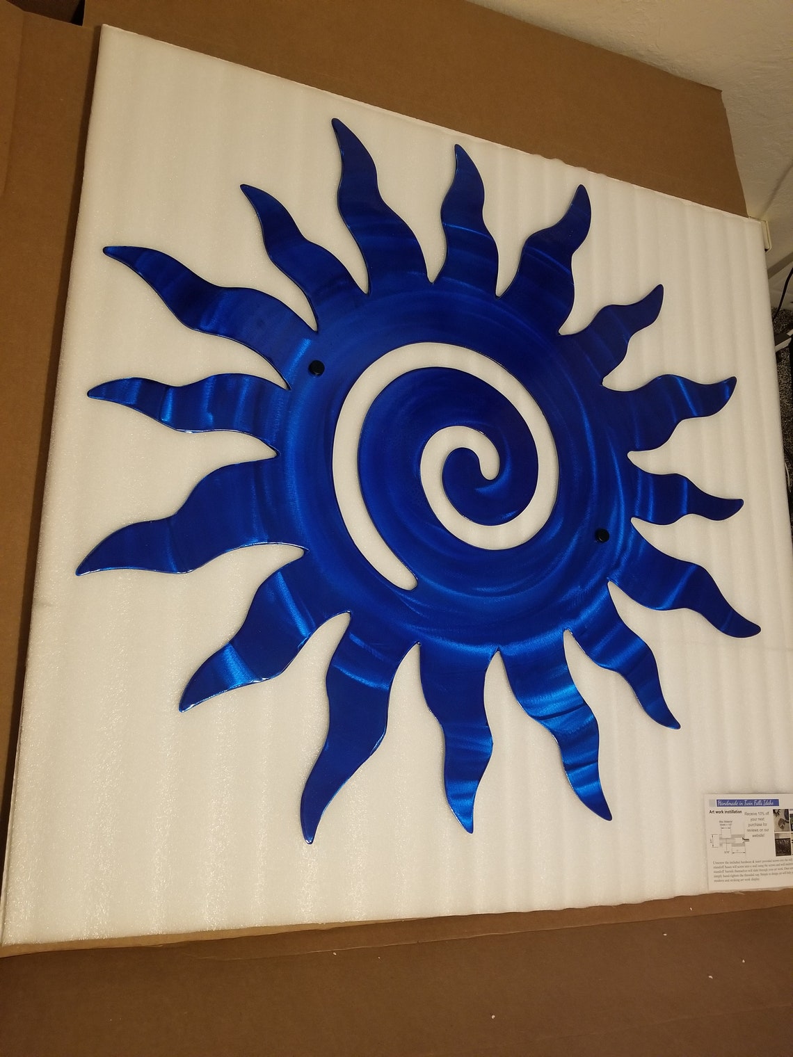 Sun Metal Wall Art Home Decor Handmade Metal Garden Decor Etsy