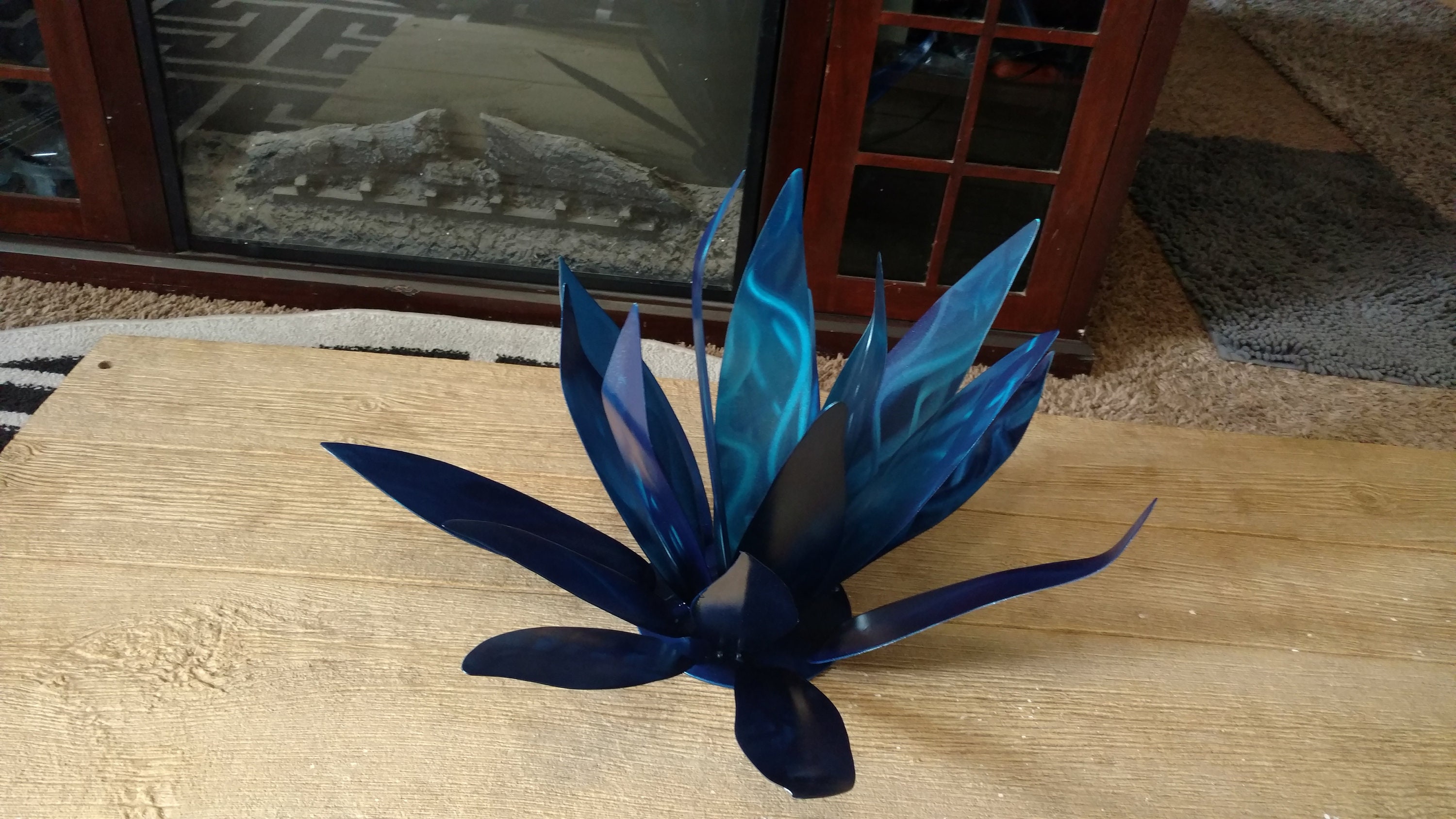 Patio Decor Lotus Flower Metal garden sculpture Lotus Flower Etsy