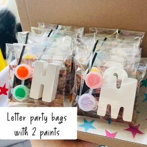 Paint your own Letter Initial Birthday Party Favours for KidsKids Birthday PartyParty Bag FillersPaint Kits End of Year Gifts for Kids image 1