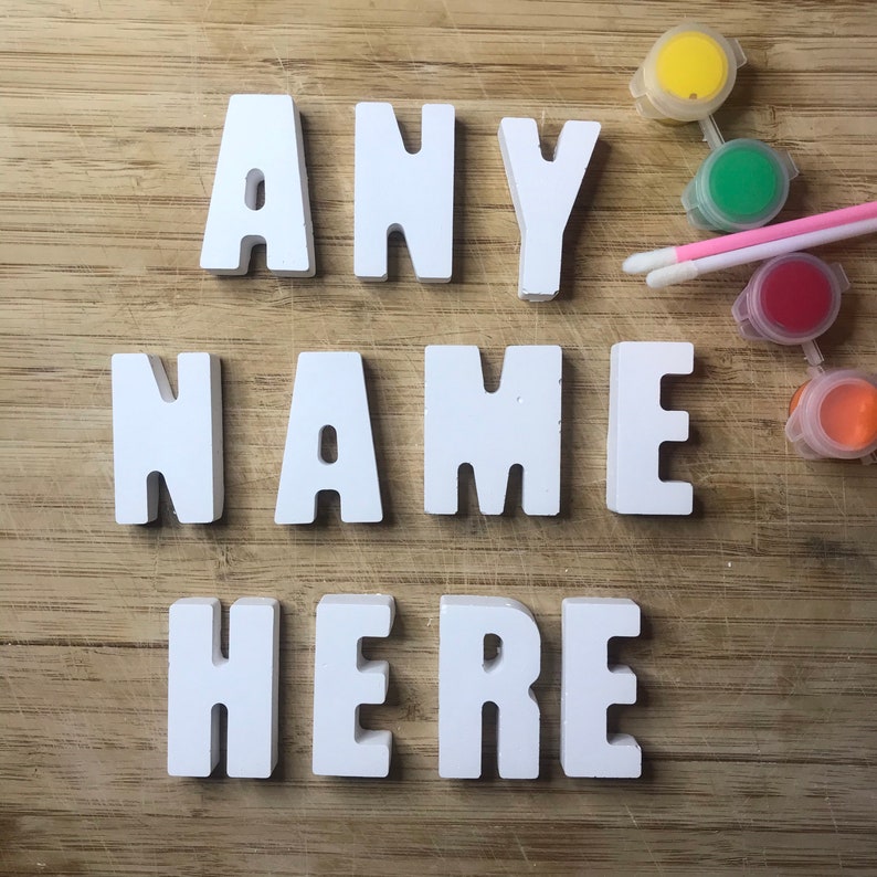 Kids DIY personalised name ceramic ornament craft kit paint | Etsy