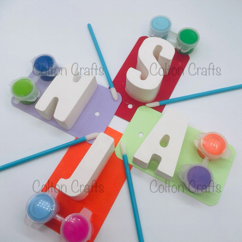 Paint your own Letter Initial Birthday Party Favours for KidsKids Birthday PartyParty Bag FillersPaint Kits End of Year Gifts for Kids image 4