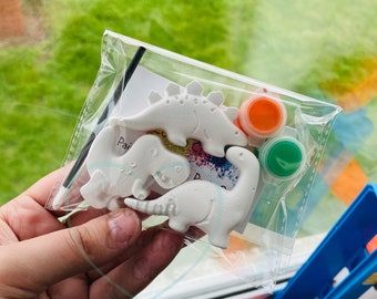 Dinosaur Paint Party Favors: Kids Birthday Bag Fillers