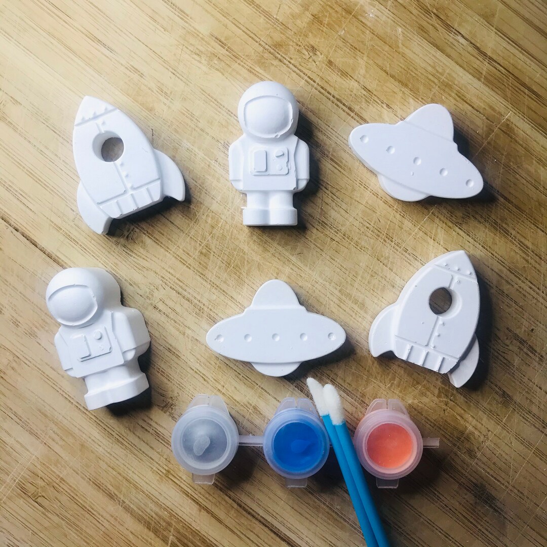 Paint Your Own Space Craft Kit Space Gifts Kids Space Decor Etsy