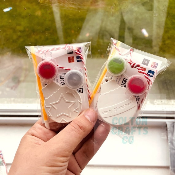 Christmas Hanging Ornament Bag with paints Christmas Eve Box| Advent  Calendar Fillers Stocking Fillers |Kids Class Christmas Gifts