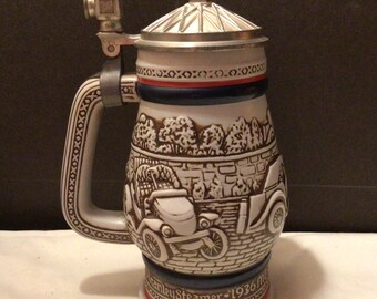 Vintage Lidded Ceramic Beer Stein Race Track 76389 Ceramarte Brazil Racing Car New In Box 1989 Avon Steins Home Living Vadel Com
