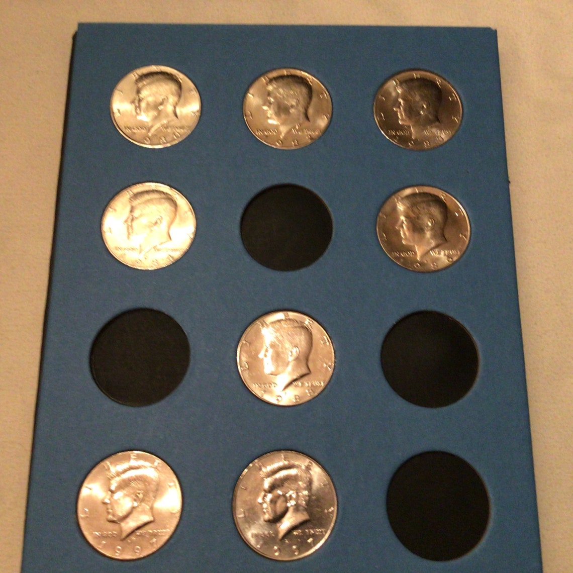 Very Rare Kennedy Half Dollar Coin Book Phila Mint Denver Etsy