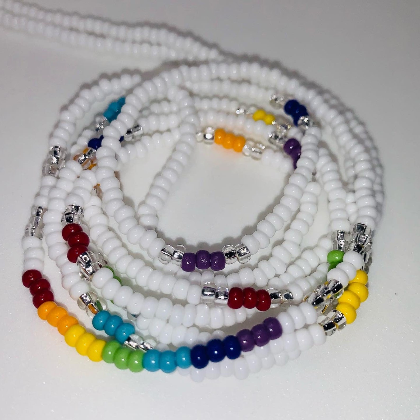 Realign Chakra Color tie on Waist Beads Waist Beads African Etsy