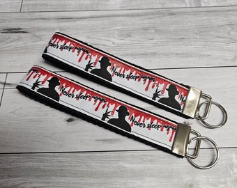 Never Sleep Again, Horror Movie, Freddy K, Nightmare on Elm Street, Keychain, Key Fob Wristlet, Key Fob, Keychains