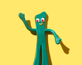 Gumby Photographic print, Childhood Stories, Vintage decor, Nostalgia, Retro toys, Retro prints, Children's decor