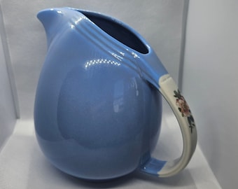 Hall's Rose Parade Pitcher, 1945 Hall's Superior Quality Ware, 1259 Blue, 32 oz.