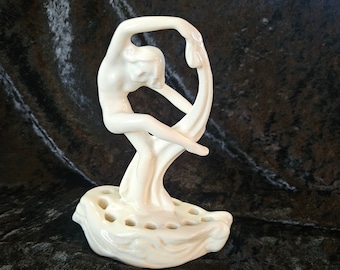Sale! Cowan Art Deco Scarf Dancer, Pavlova, 1920s Centerpiece Flower Holder #698