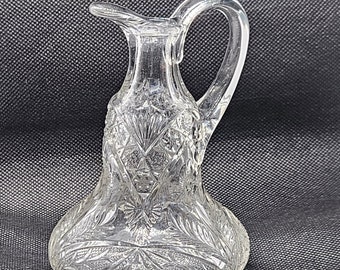 EAPG Cruet, Indiana Glass, "Gaelic" Pattern 1900s, Without Stopper