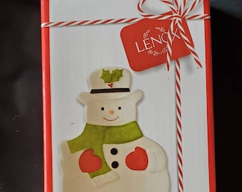 Lenox "Hosting the Holidays" Snowman Spoon Rest, NIB  Great Gift