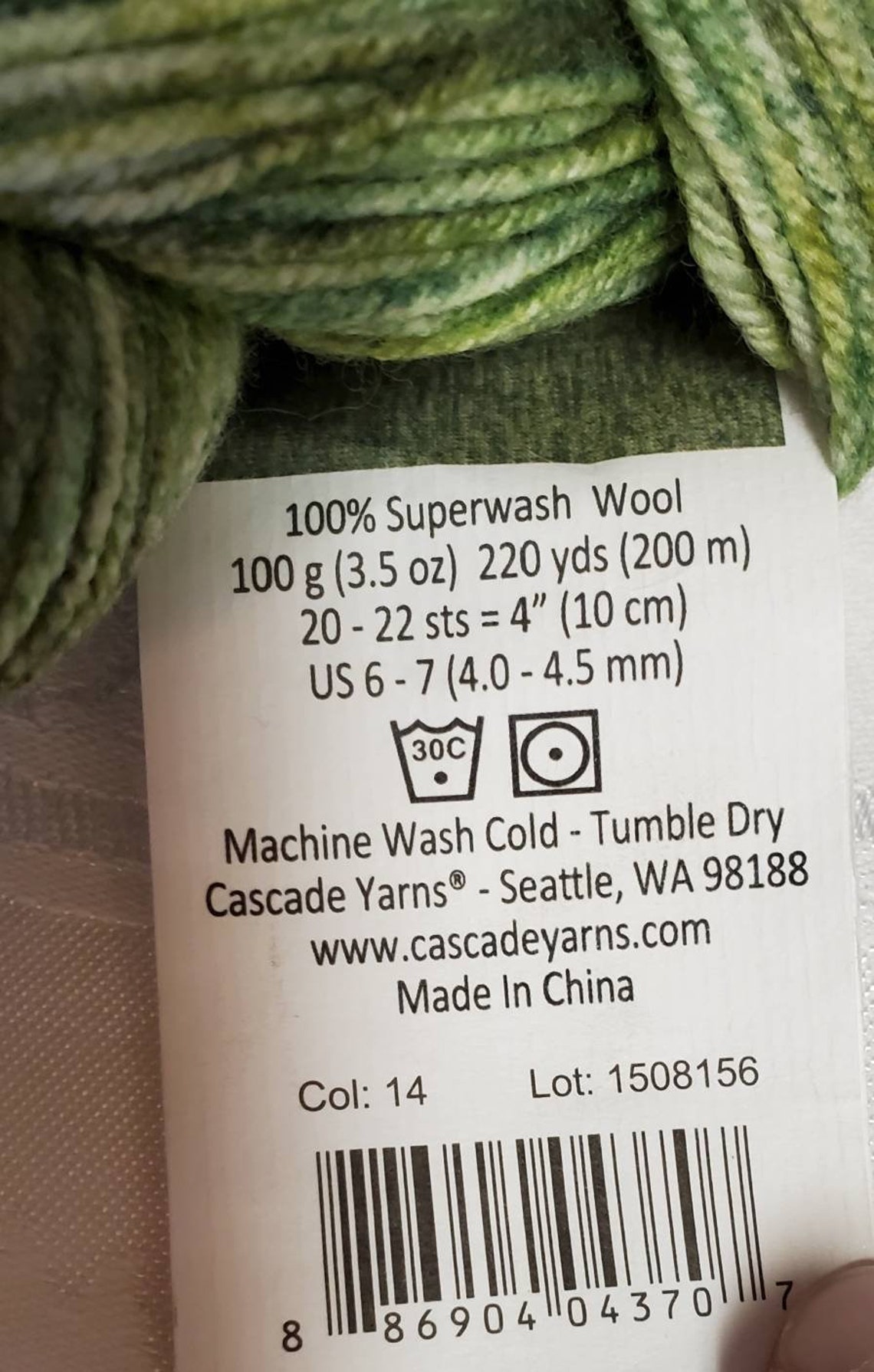 Cascade Yarns 220 Superwash Effects 100 Washable Wool Color Etsy