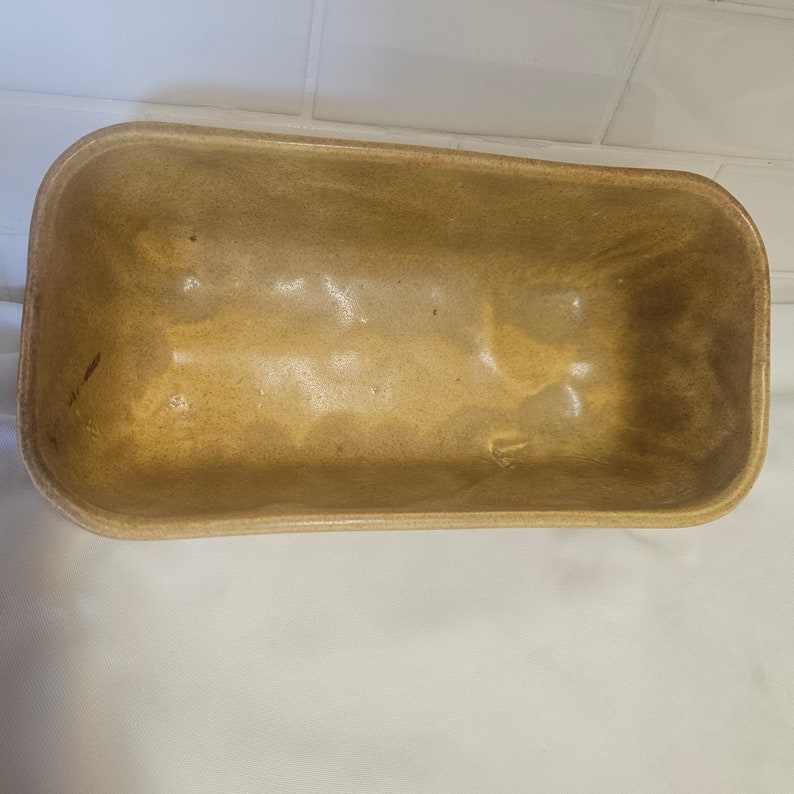 Vintage Brush McCoy Rectangular Planter, Butterscotch Brown, Matte Glaze image 4