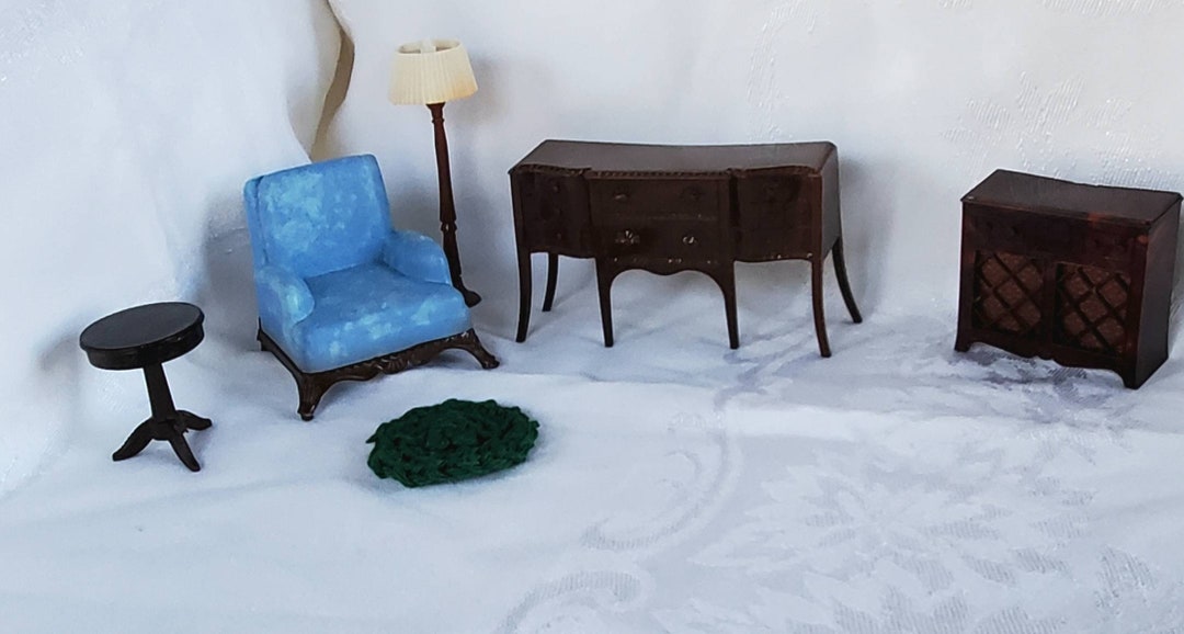 Renwal Dollhouse Vintage Furniture Living Room Set of 6 Etsy