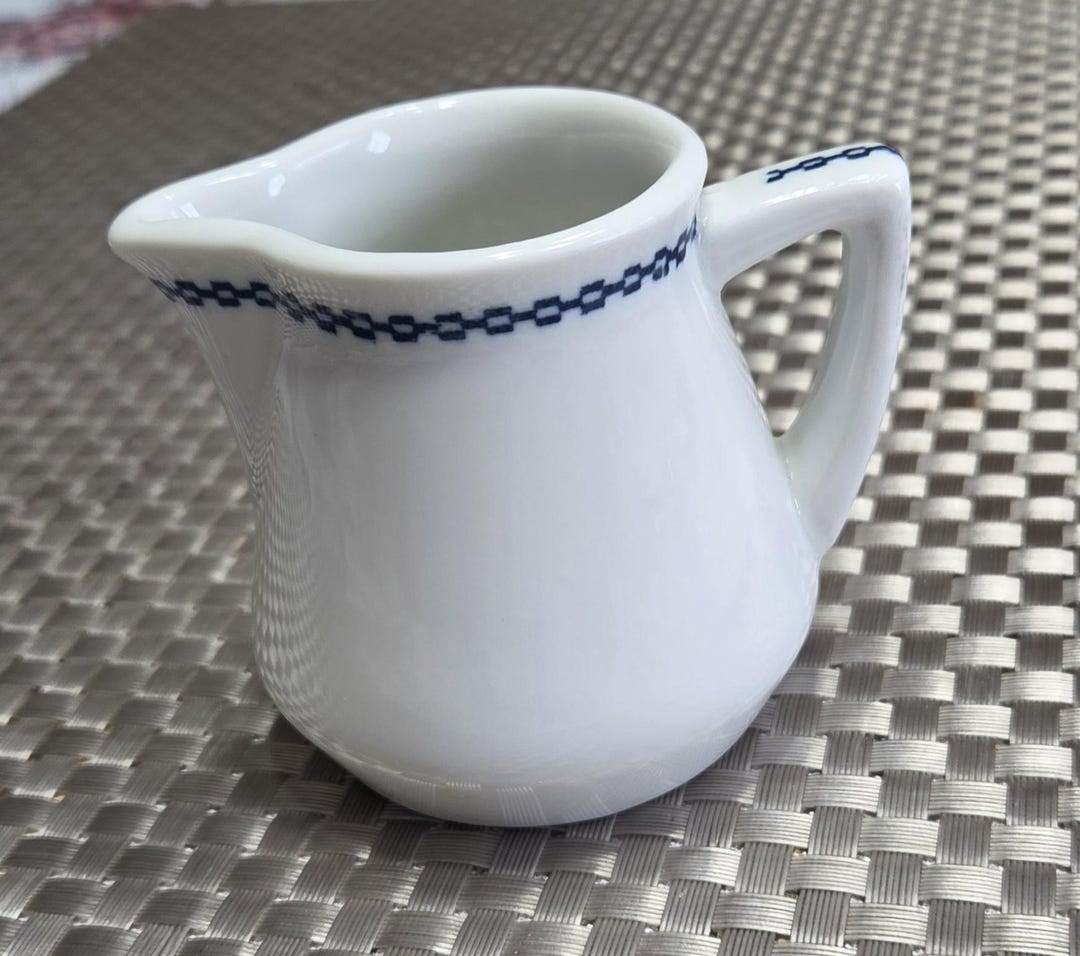 Shenango Individual Mini Creamer Syrup Pitcher, Checkered Trim - Etsy