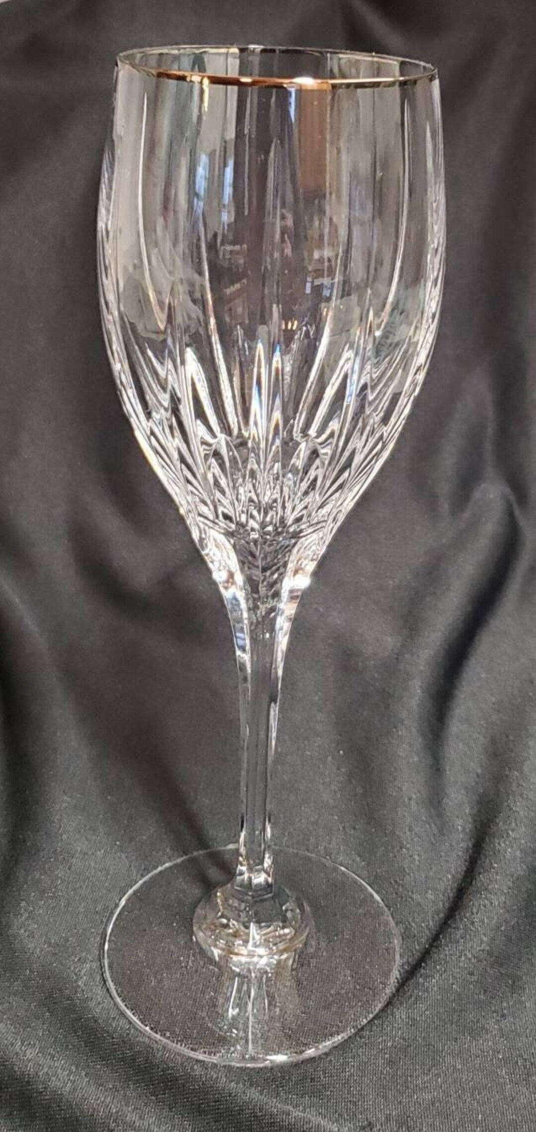 Mikasa Arctic Lights Platinum Crystal Water Goblet Stem Glass Etsy