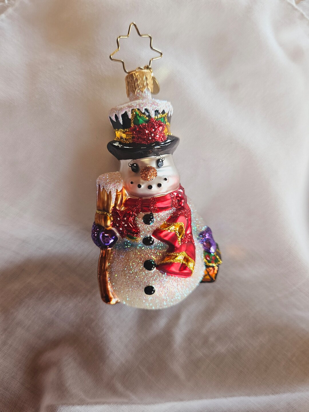 Christopher Radko Gem Sno Glo Stroll Gem Snowman 1016204 Marked And 