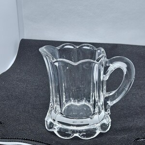 U.S. Glass Little Creamer, 8 Panel, Colonial #15047 Clear Glass