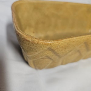 Vintage Brush McCoy Rectangular Planter, Butterscotch Brown, Matte Glaze image 6