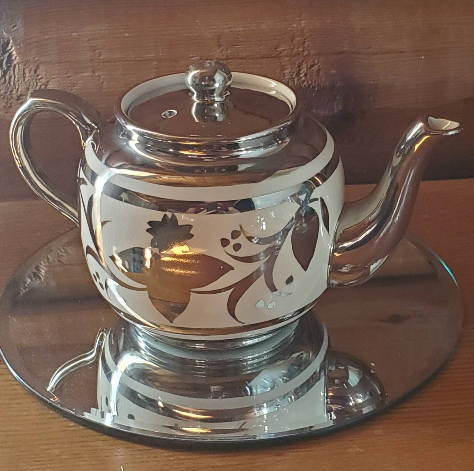 Silver and White Burslem Price Bros. England Teapot Etsy