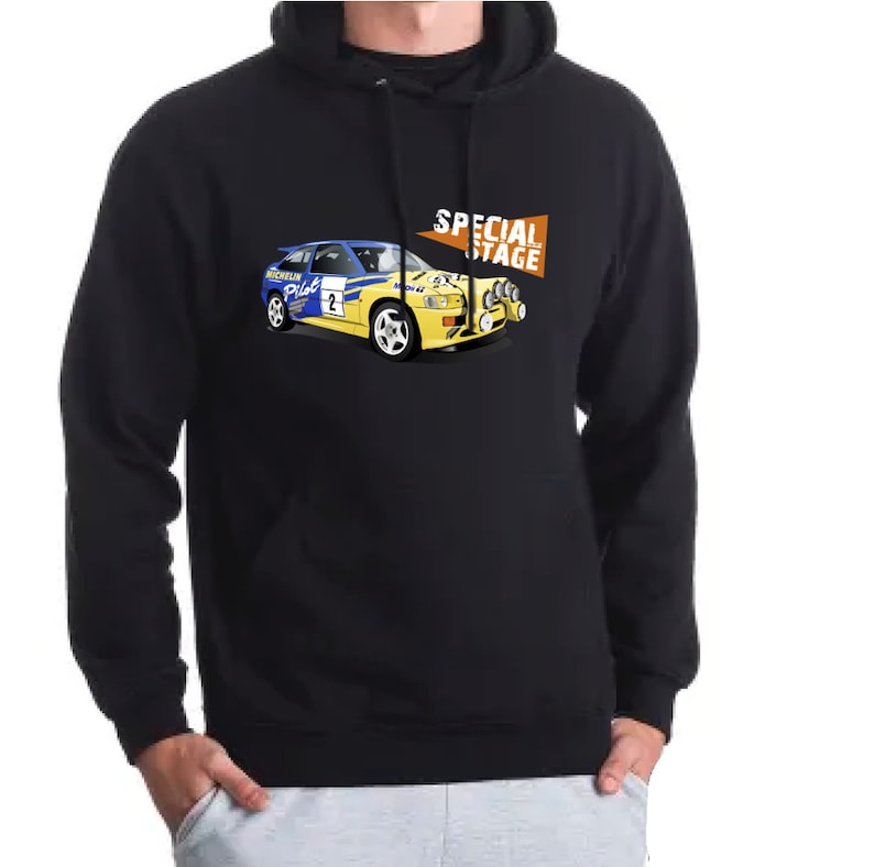 Special Stage Escort Cosworth Hoody Special Stage Rally TV, Rallying Gift, Funny Gift, Birthday, Anniversary, Present image 1