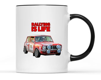 Mini tasse Rallye, c'est la vie - Mug design personnalisé, Mug photo personnalisé, Mug Rallye, Mug logo, Cadeau amusant, Anniversaire, Anniversaire d'un évènement