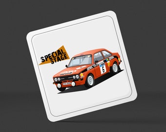 Special Stage Escort MK2 Square Drinks Coaster x1 - Birthday Occasion Presents Gifts Presents House Warming
