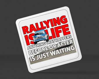 Rallying Is Life Metro 6R4 Square Drinks Coaster x1 - Birthday Occasion Presents Gifts Presents House Warming